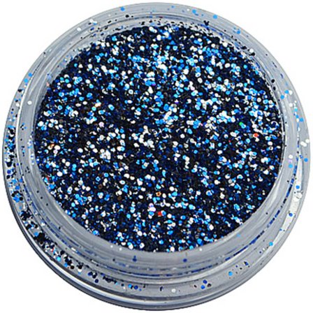 Glitter Silver and Blue fox - Hex 0,375 mm