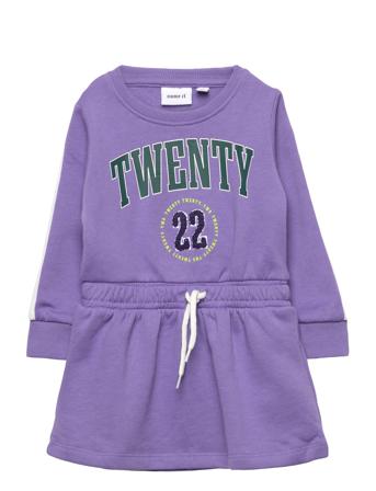Nmfleonor Ls Swe Dress Bru Purple Name It