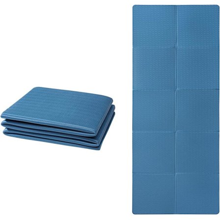 Sammenleggbar yogamatte, sklisikker, bærbar treningsmatte, sammenleggbar lett gymnastikkmatte, pilates, sportsreise yogamatte 183 x 61 x 0.6