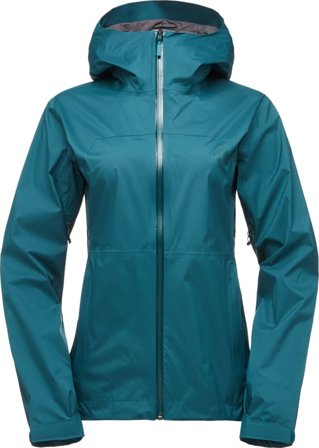 Black Diamond Women's StormLine Stretch Rain Shell Women rain jackets Green XS