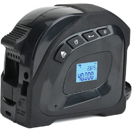 2 i 1 Avståndsmätare 5m Måttband L Display med Bakgrundsbelysning Avståndsmätare Byggutrustning