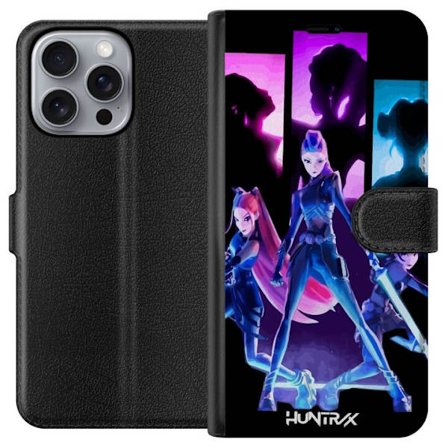 Kompatibelt Lommeboketui til Apple Apple iPhone 16 Pro Max Futuristisk jente gruppe illustrasjon med neonlys og sterke farger i sci-fi estetikk