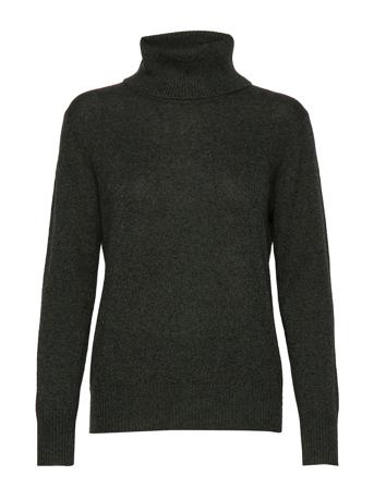 Wool & Cashmere Pullover Høyhalset Pologenser Grønn Rosemunde