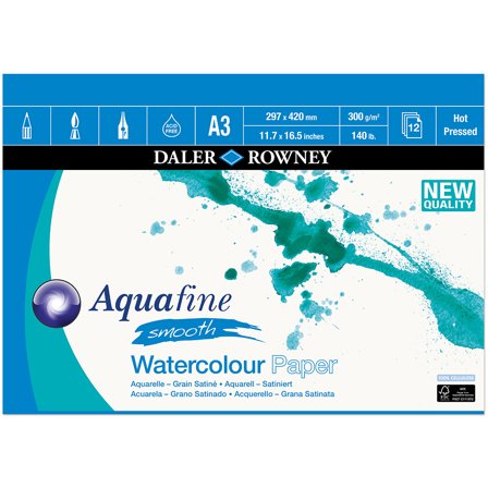 Aquafine Akvarelblokke HP 300g A3