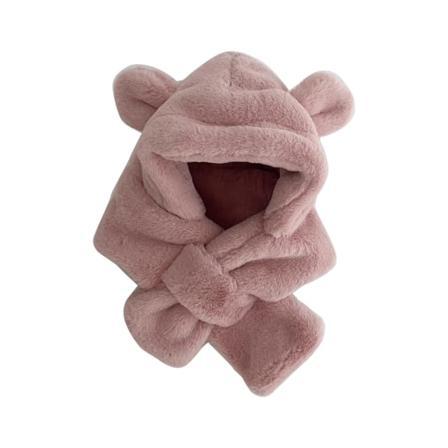 Vindtett One Pieces Babylue Skjerf Vinter Varm Halsduk Lue Lue Myk Pustende Plysj Bonnet Ørebeskyttelse Cap