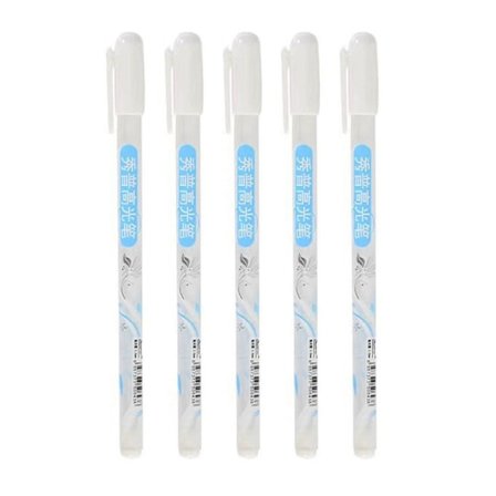 5 st 0,8 mm vit penna för blyertsskiss fineliner penna överlägsen hög ljus