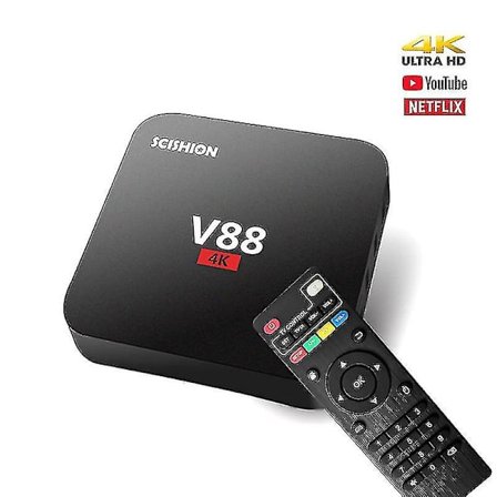 1gb+8gb V88 4k Tv Box Mediasoitin Android Kodi - 1gb Ram - 8gb Tallennustila