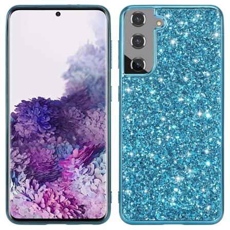 Glitter Samsung Galaxy S22 kotelot - Sininen Blue
