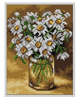 Broderikit Billede Hvide blomster - Orchidea