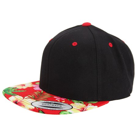 Yupoong Fashion Print Premium Snapback Cap för män, One Size, Svart/