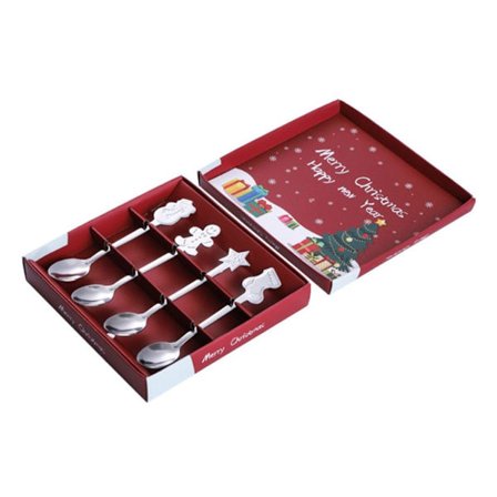 Joulu lusikka 4-osainen ruostumaton teräs lusikka joulu KLB