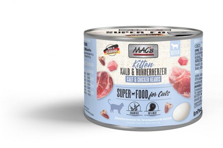 Mac's Kitten Kalv og Kyllinghjerter 400g - Våtfôr