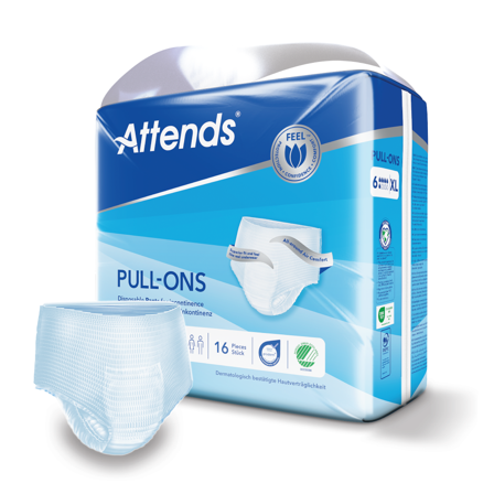 Attends Pull-ons 6 buksebleie, X-Large, 16 stk.