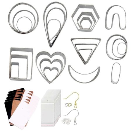 Flere Forme Ler Skærer Til Smykker DIY Ørering Hænge Skæreform Keramik Polymer Ler Værktøj