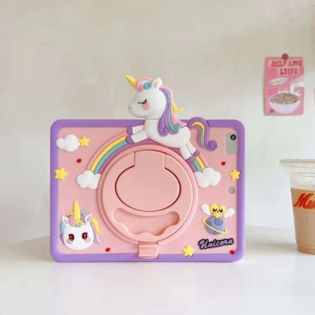 För IPad 9 8 7:e Generationen Barnfodral för IPad Air 2 3 4 5 10.9 2022 Mini 6 Pro 11 Sött Tecknad Silikon Tablet Skyddsfodral