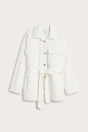 Kappahl | Kurtka utility z paskiem Offwhite M | Offwhite