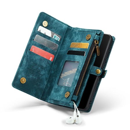 Etui til Samsung A25 blå Flip lommebok anti-fall kortspor magnetisk lær