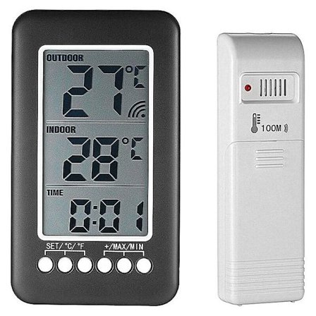 Trådlös termometer SN238 temperaturmätning noggrannhet 0,1 trådlös väderstation termometer med utomhussensor