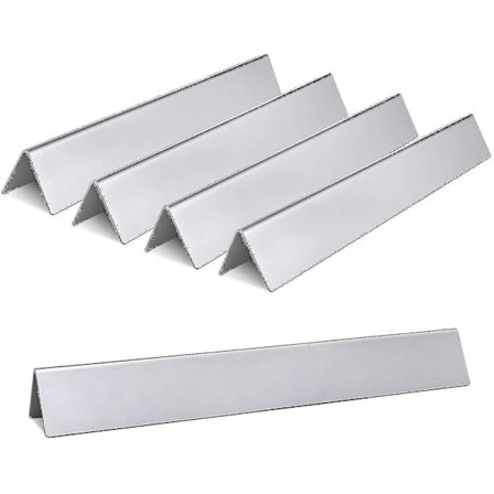 15,3-tommers slitesterk Flavorizer for Weber Spirit E-310 E-330, Spirit 300-serien (frontmontert kontroll) Grilldeler, rustfritt stål, 5-pakning -