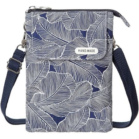 Kanta-Kätevä Ristiriimuinen Käsilaukku Puhelimen Lompakko Lehtikuvioinen Pieni Rahapussin Laukut Naisille Tytöille