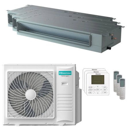 Condizionatore Hisense Canalizzabile ADT trial split 9000+18000+18000 BTU inverter A++ unità esterna 10 kW
