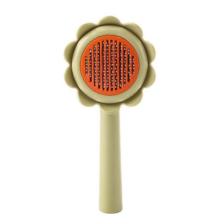 Kjæledyrbørste for pelsstell, røytebørste for katt, selvrensende slicker-kam for kort- og langhårede kattunger og hunder, massasjebørste for kjæledyr