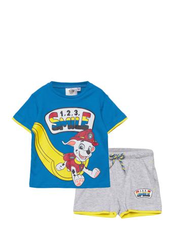 Set 2P Short + Ts Sets Sets With Short-sleeved T-shirt Multi/mønstret Paw Patrol*Betinget Tilbud