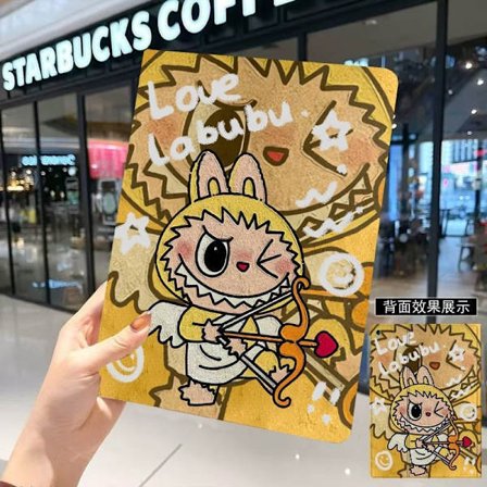 Etui for iPad 8 10.2" Yellow Labobu BB1 Søt 10" Tegneserie Horisontal Vertikal Støtte