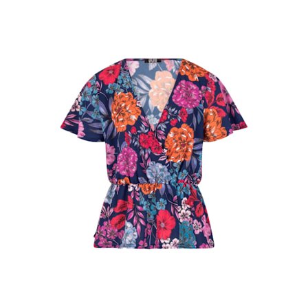 Girls On Film Dam/Damer Jackson Mock Wrap Blus 8 UK Blå