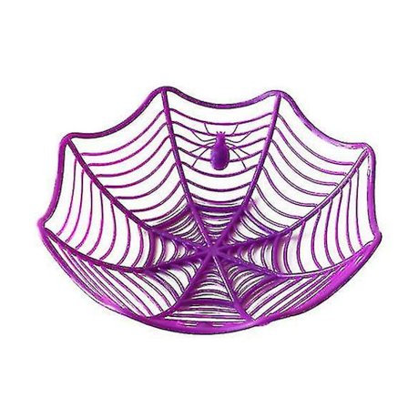 2 stycken Halloween-festtillbehör Halloween plast snacks skålar lila