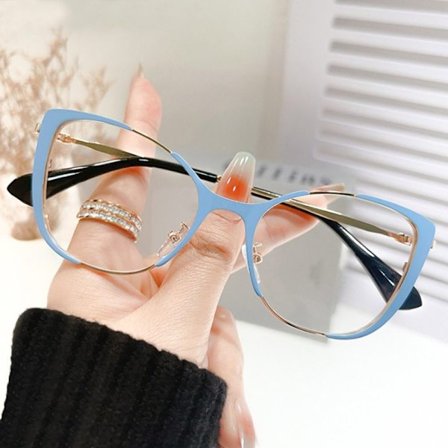 Anti-Blue Light Glasses Oversized Eyeglasses BLÅ