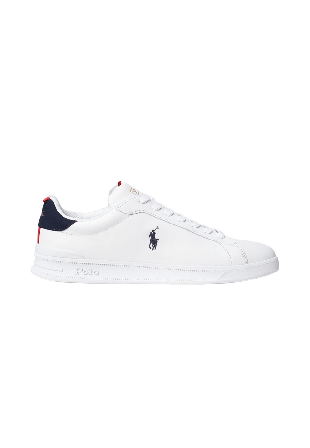 Ralph Lauren Heritage Court II Leather Sneaker Sneakers Herr Vit 38