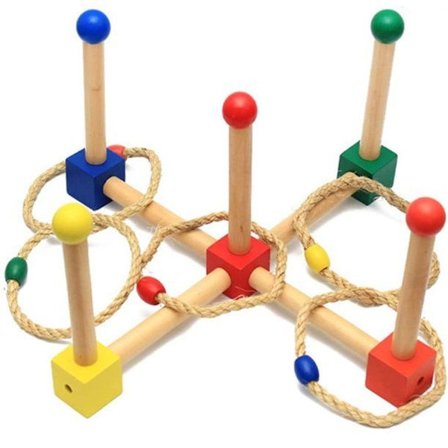 Antik stil kaste ring legesæt, udendørs og indendørs sportslegetøj til at kaste KLB