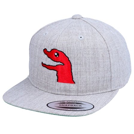 Kinder Kiddo Cap - Grau snapback Cap - Kinder Cute Dino Heather Grey Snapback @ Hatstore