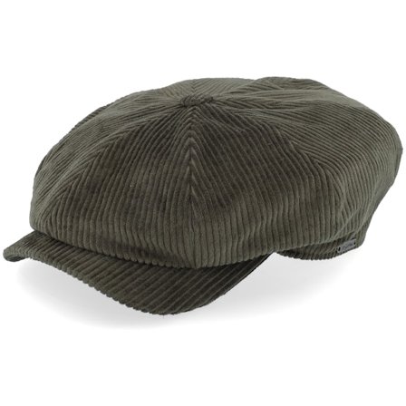 Wigéns - Groen flatcap Cap - Newsboy Retro Cap Olive Flat Cap @ Hatstore