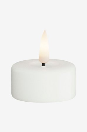 DeluxeHomeart - LED telys 3,5x4 cm 4 stk - Hvit - Lys - Fra Homeroom