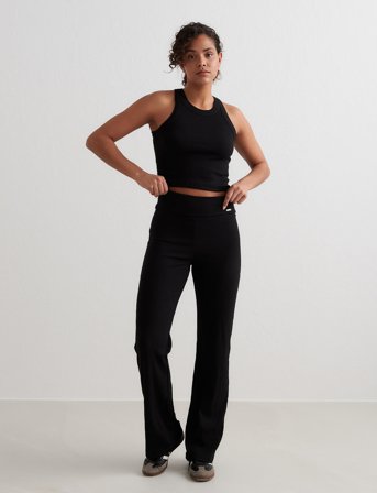 aim ́n Ease Ribbed Pants - Black - XS