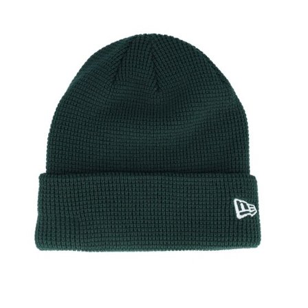 New Era - Grön cuff Beanie - Waffle Knit Dark Green Cuff @ Hatstore