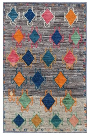 Berber Colourful Rug Modern Dark Grey/Black (Wool, Afghanistan)