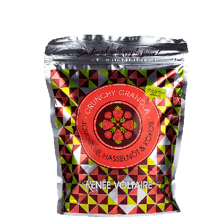 Renée Voltaire Crunchy Granola Jordbær Hasselnøtt Och Kokosnøtt 450 g