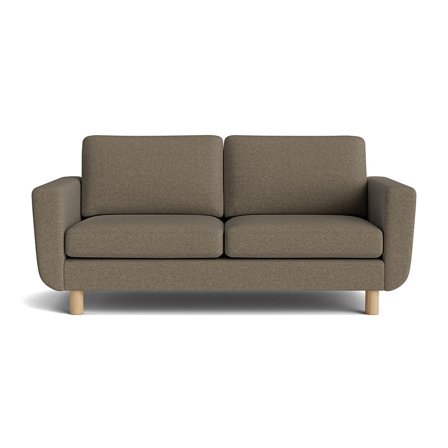 Haven 2-Sitzer-Sofa in Aurora Braun, einfarbig, skandinavisches Design, bequeme Polsterung, ideal für kleine Räume, zeitloser Stil, 86cm.