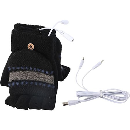 Herr Dam USB Uppvärmda Handskar Vantar-Herr Svart, USB Handvärmare