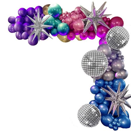 Metallic Ballong Garland Kit 80-talet 90-tal Tema Graduation