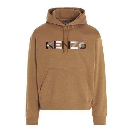 Kenzo Logo Embroidery Hoodie Orange, Herre