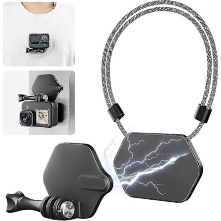 Magneettinen Snap-toiminen kamerakiinnitys GoPro Hero Insta360 Dji:lle, rinnankiinnitys nopealla irrotuskaulahihnalla