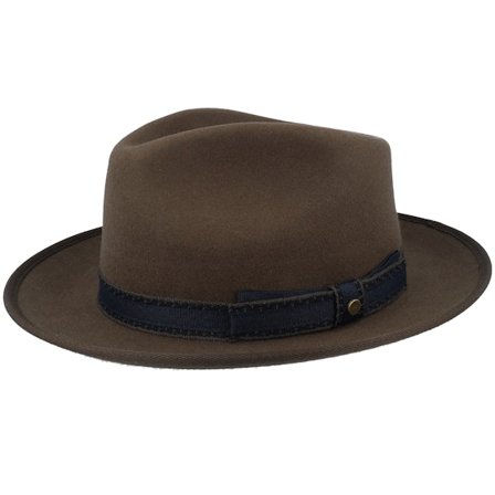 Stetson - Brun fedora Hatt - Woolfelt Dark Earth Fedora @ Hatstore