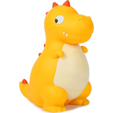 Søt Dinosaur Sparegris (Gul), Uknuselig Søt T-Rex Sparegris, Første Sparebøsse, Beste Julebursdagsgave for Barn Gutter Jenter Hjemmedekorasjon