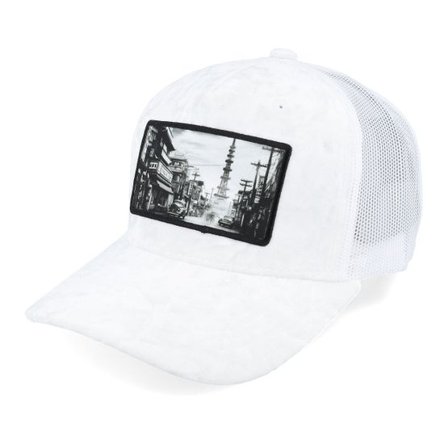 Public Domain - Vit trucker Keps - Japan White/White Velvet Trucker @ Hatstore