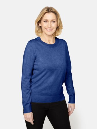 BRANDTEX - Langærmet Strik - Blå