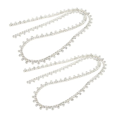 Rhinestonekedja Glimmande Klosform DIY Hantverk Rhinestone Nära Kedja Trim för Hantverk Kläder Dekoration GiftD Forma Klor